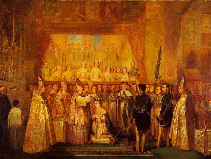 Francois-Rene Moreaux Coronation of Pedro II of Brazil China oil painting art